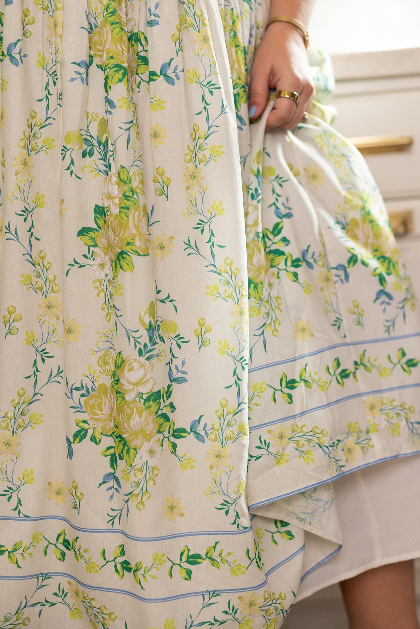 yellow and green floral dress Noya Dress main image 0