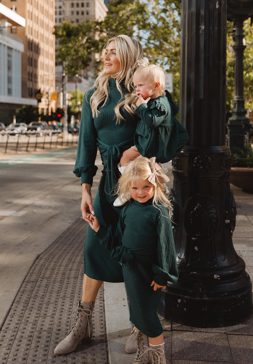 Baby Jensen Dress Set in Green