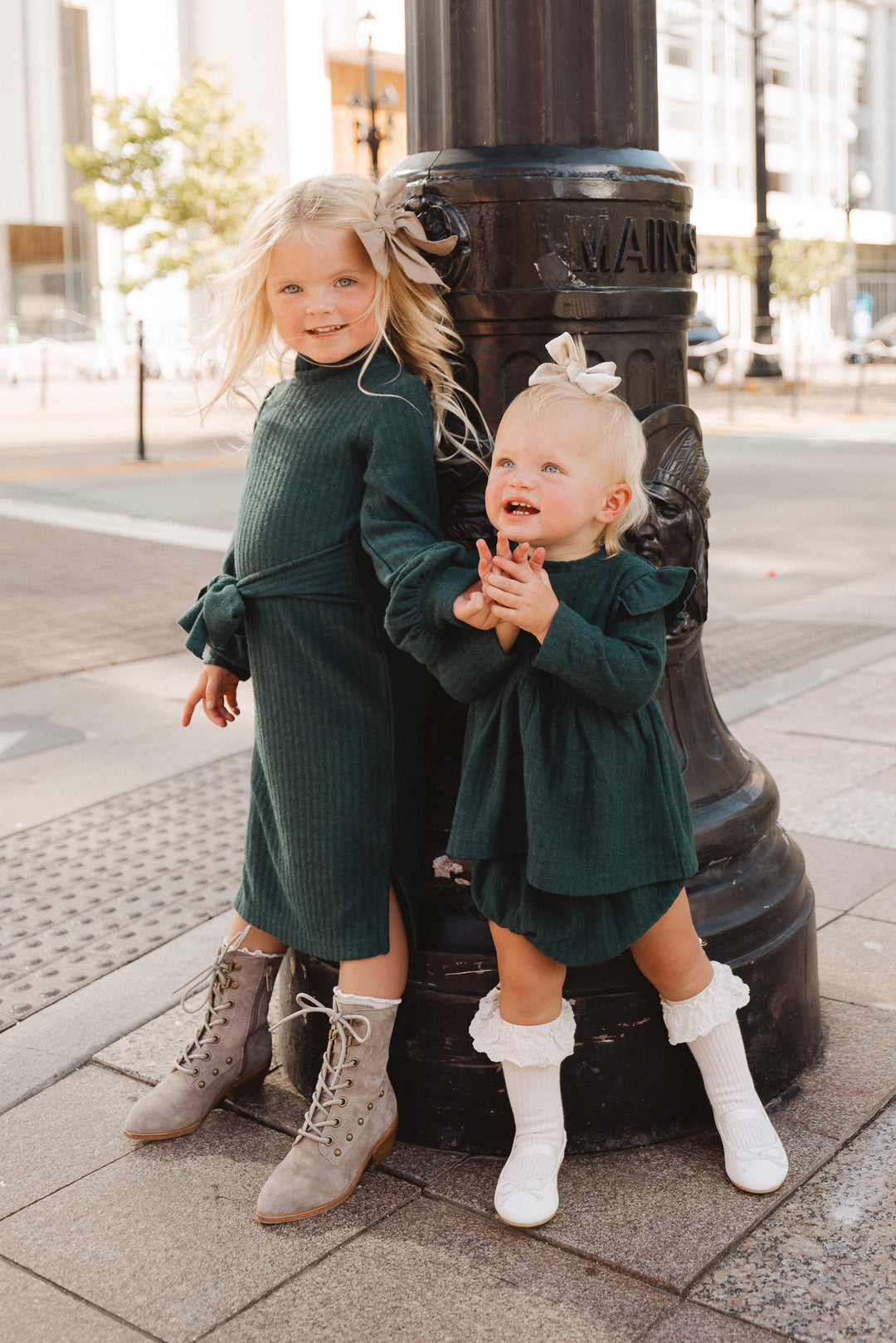 Baby Jensen Dress Set in Green