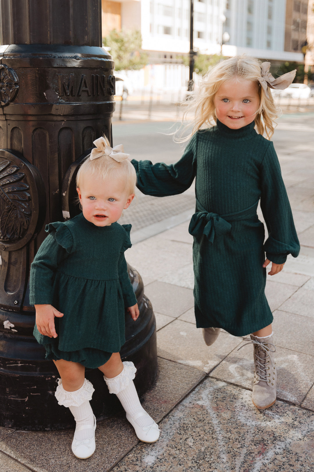 Baby Jensen Dress Set in Green