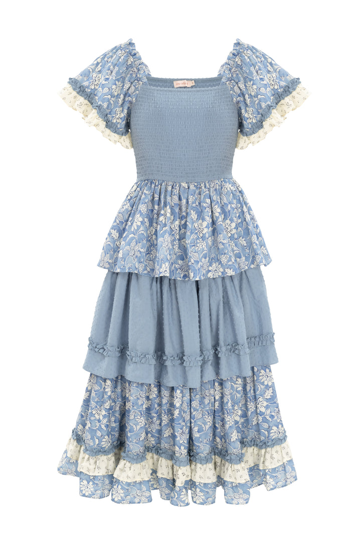 Jessica Dress in Blue Floral