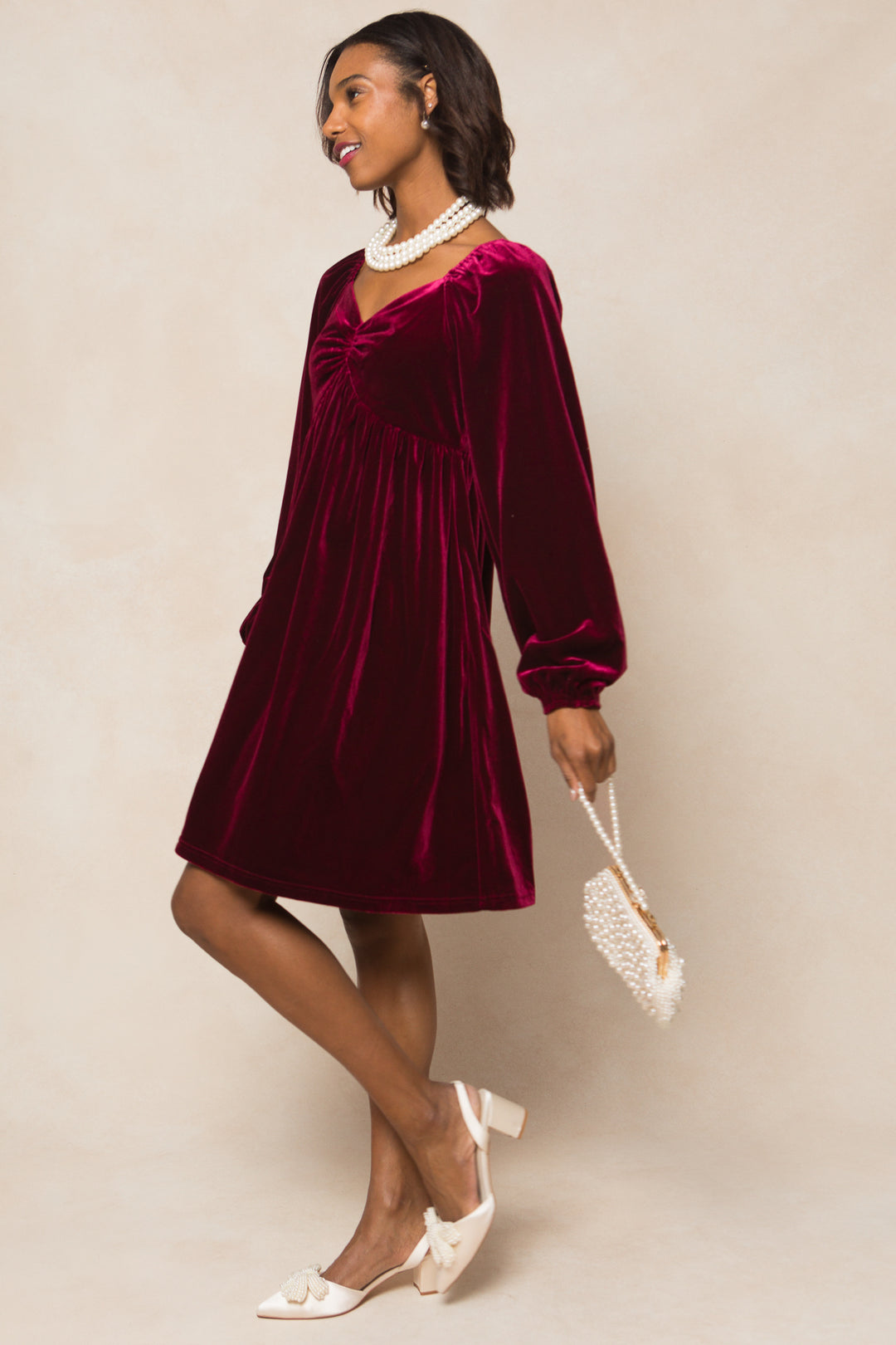 Jewel Dress in Wine - FINAL SALE