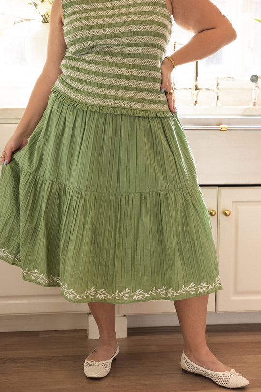 Journey Skirt in Light Green