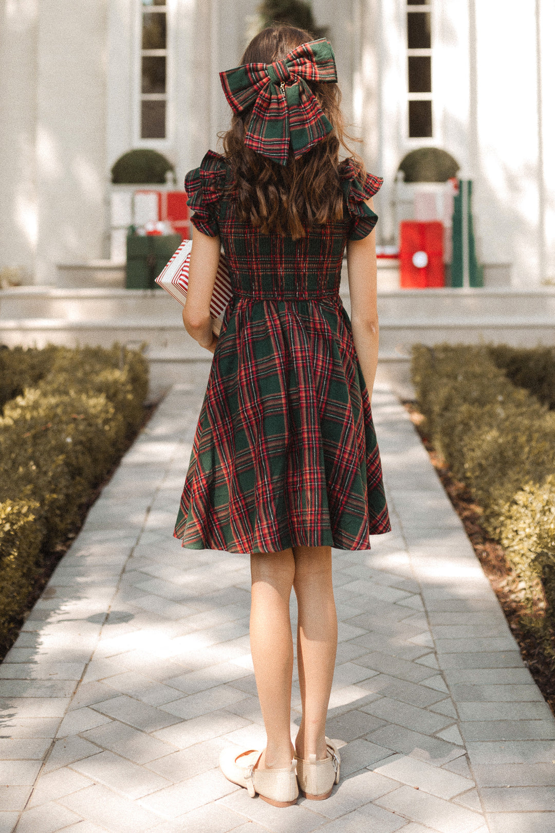 Ivy City x Kaxi Hattie Holiday Plaid Midi Bow