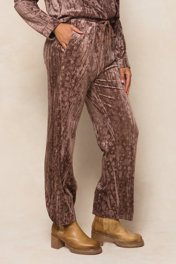 Kali Velvet Pants in Plum - FINAL SALE