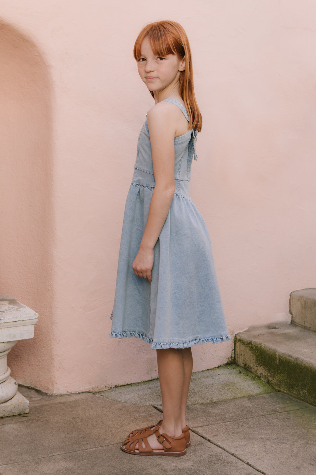 Mini Kristin Dress in Light Denim