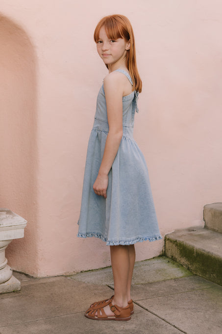Mini Kristin Dress in Light Denim