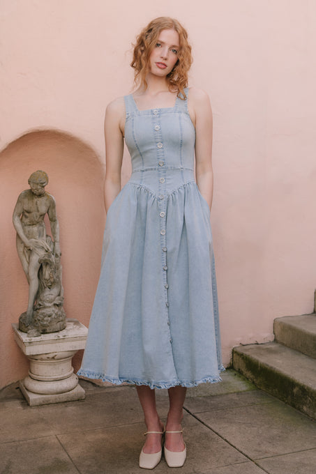 Kristin Dress in Light Denim