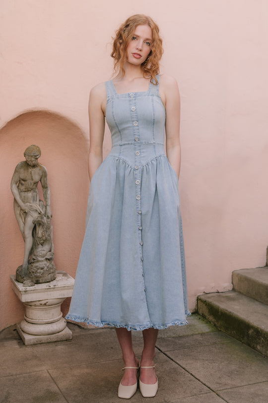 Kristin Dress in Light Denim