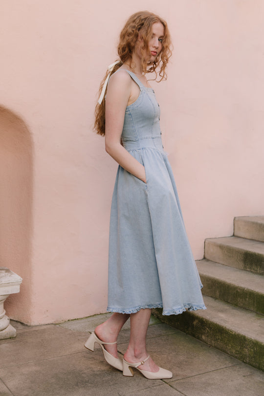 Kristin Dress in Light Denim