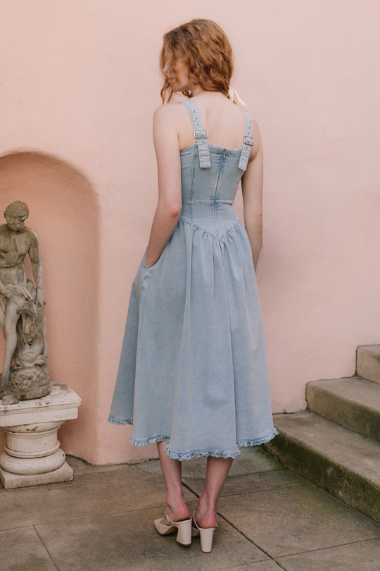 Kristin Dress in Light Denim