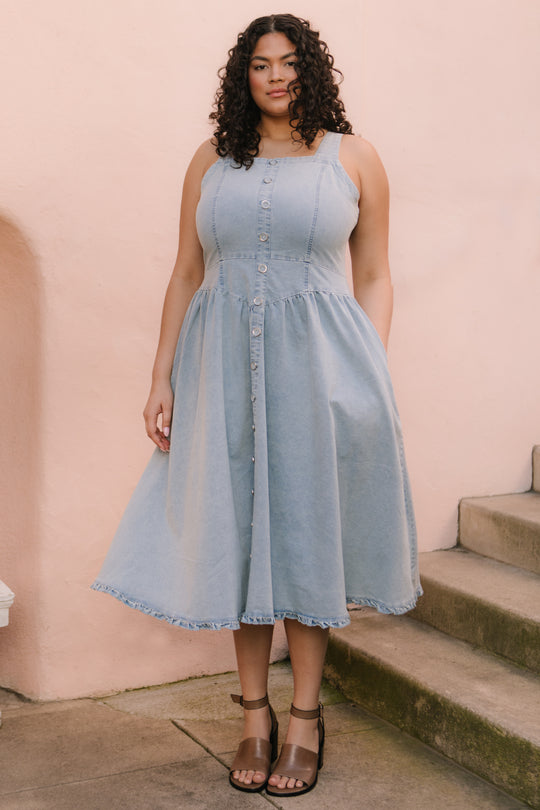 Kristin Dress in Light Denim