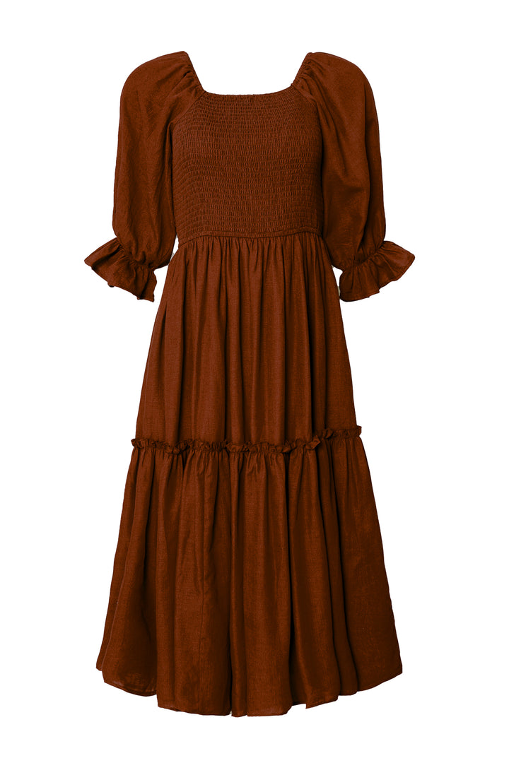 Lani Dress in Brown