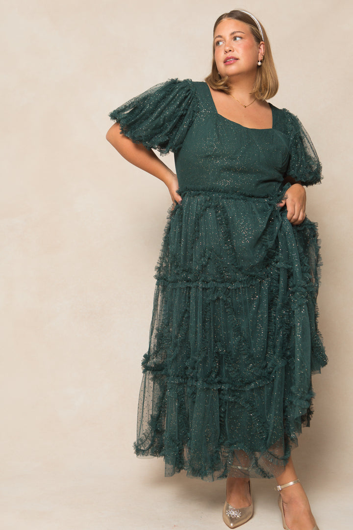 Layla Dress in Emerald