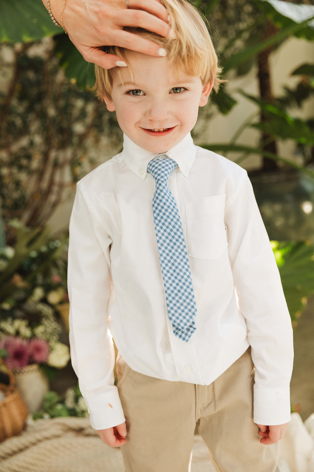 Ties in Hannah Blue Gingham