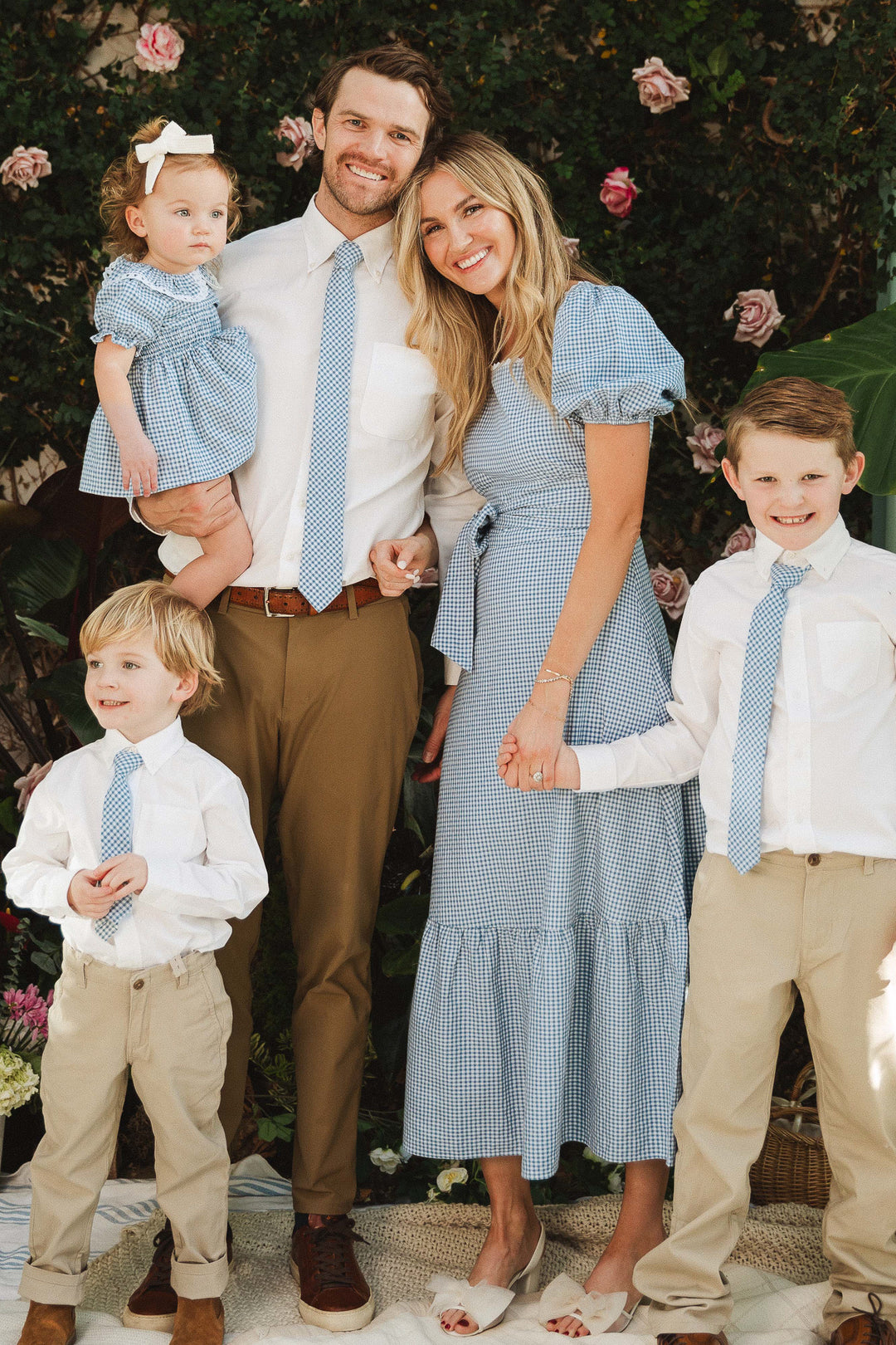 Hannah Dress in Blue Gingham