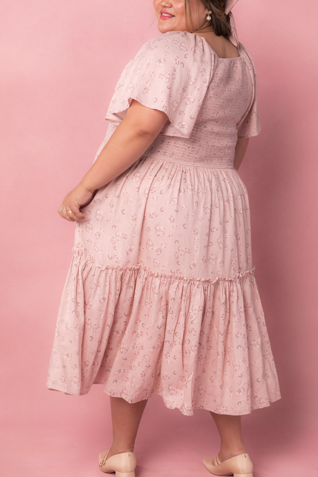 Lennon Dress in Dusty Pink-Adult