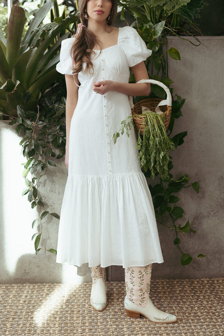 Liberty Dress in White Eyelet