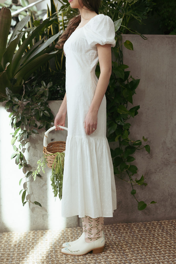 Liberty Dress in White Eyelet