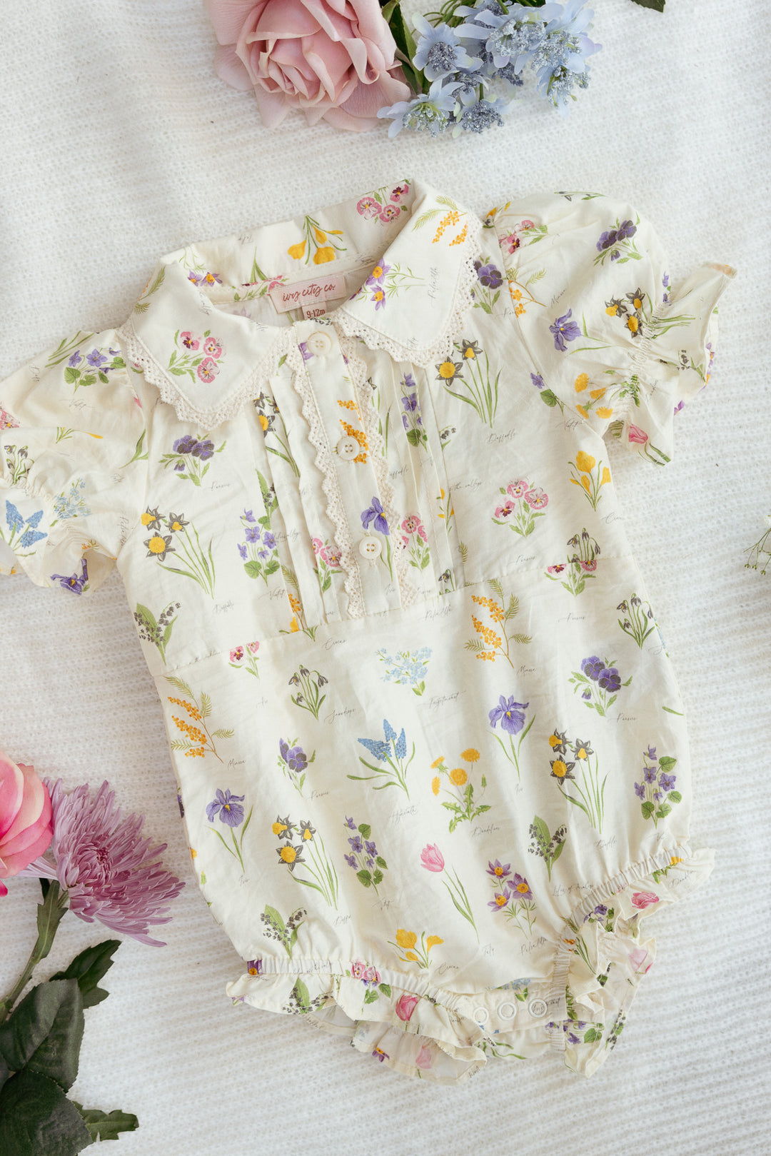 Baby Sophia Romper in Garden Flowers