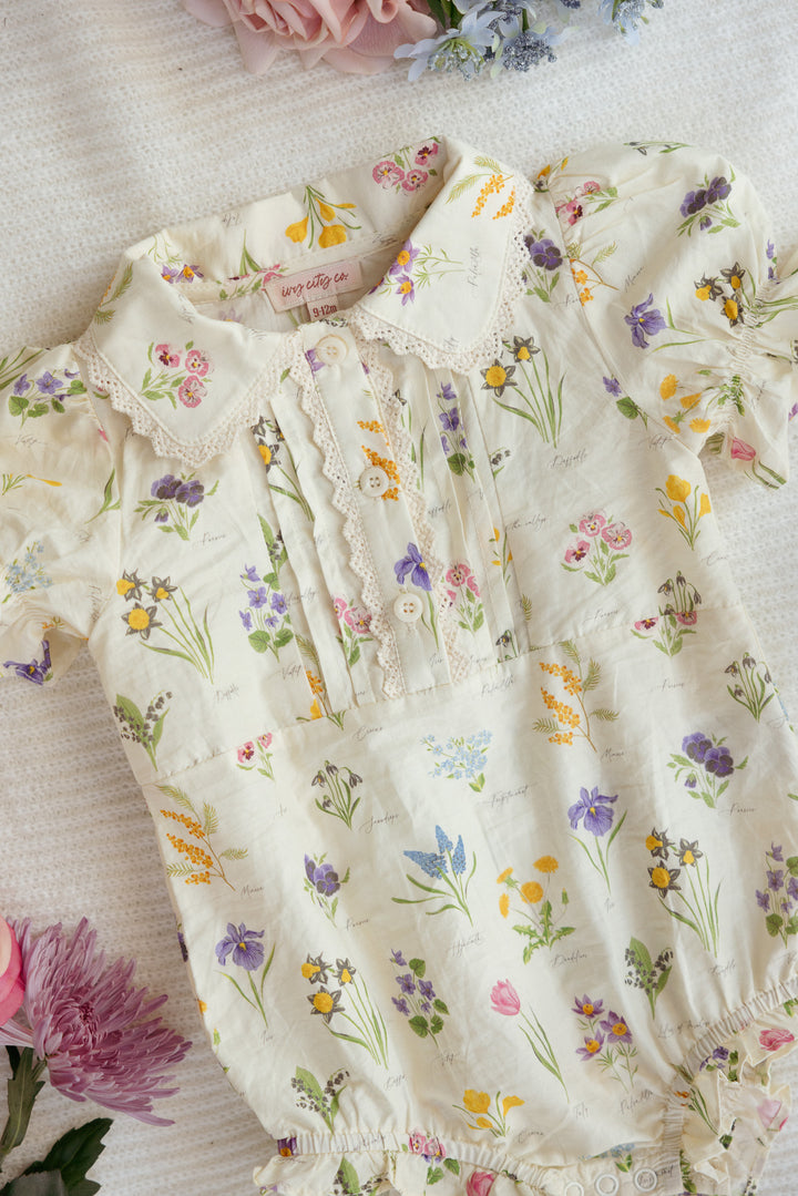 Baby Sophia Romper in Garden Flowers