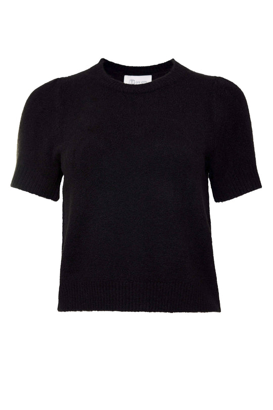 black sweater against a white background