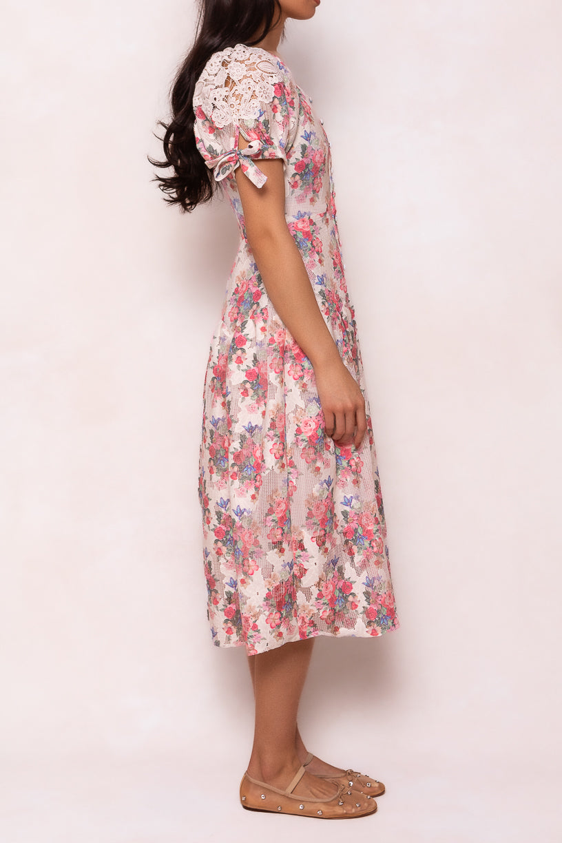 Lizzy Dress in Pink Floral