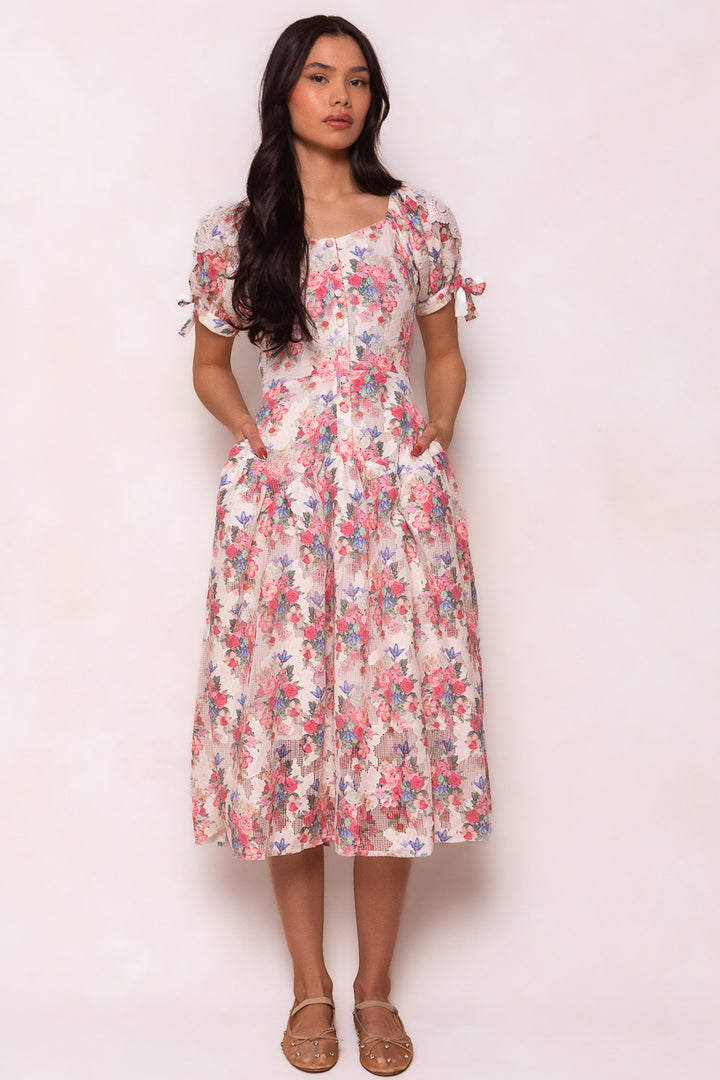 Lizzy Dress in Pink Floral