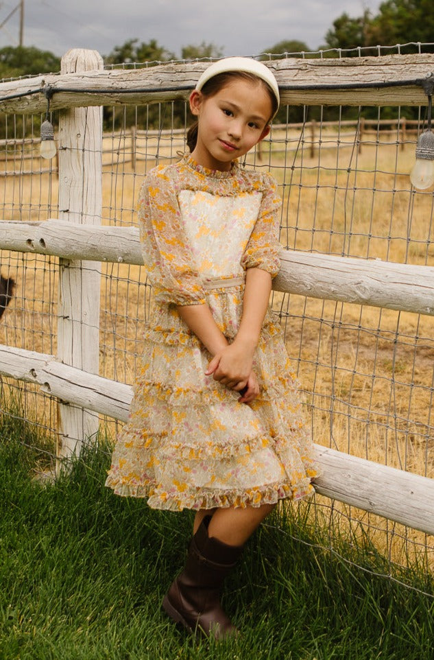 Mini Long Samantha Dress in Clay Floral - FINAL SALE
