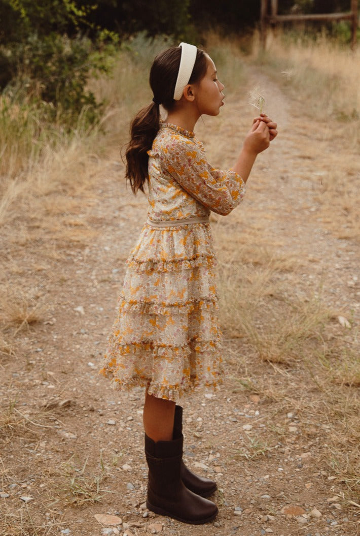 Mini Long Samantha Dress in Clay Floral - FINAL SALE