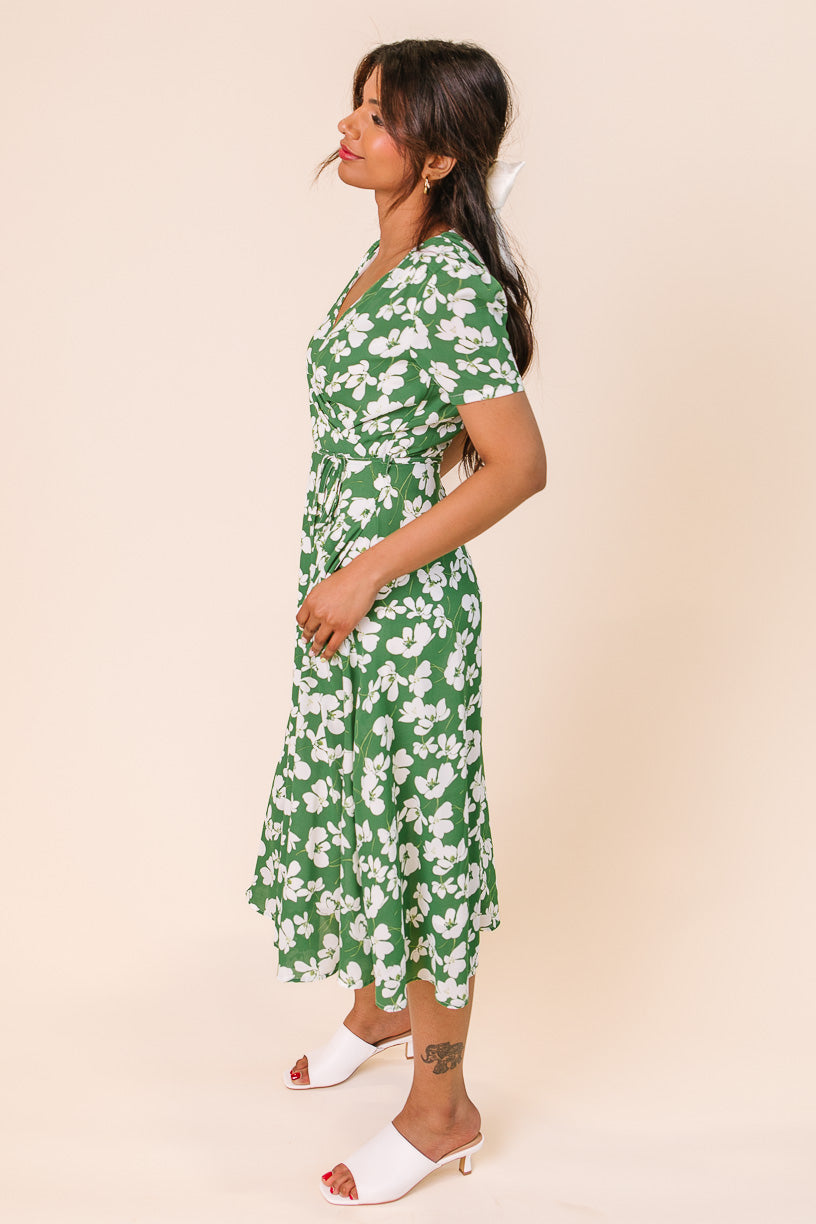 Lucy Dress in Green Floral