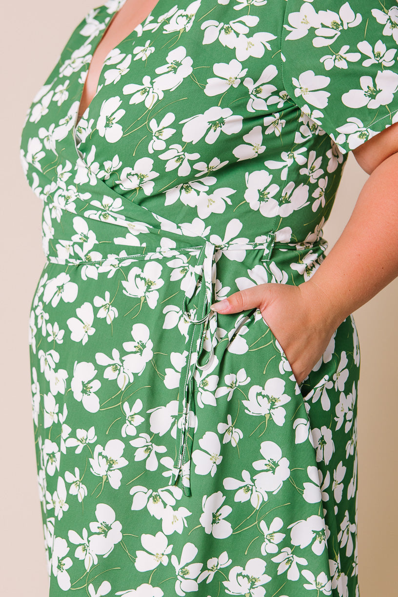 Lucy Dress in Green Floral