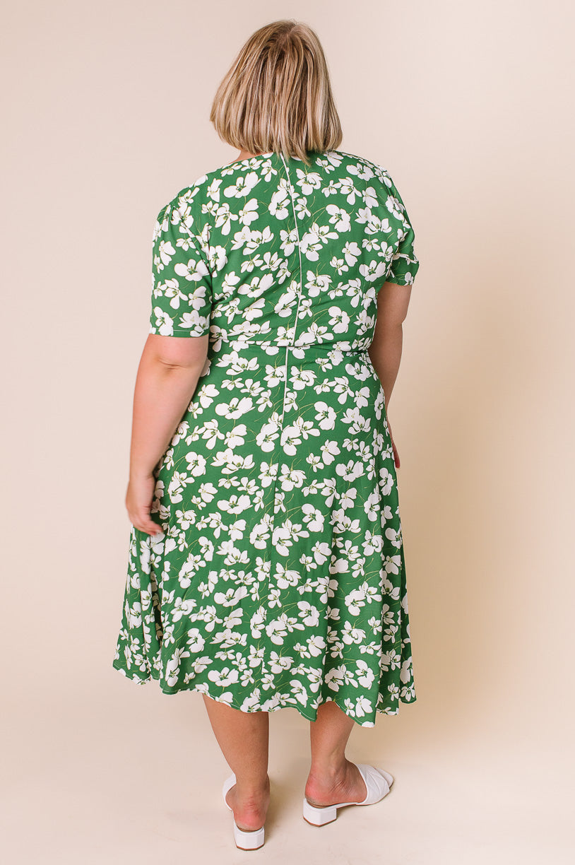 Lucy Dress in Green Floral