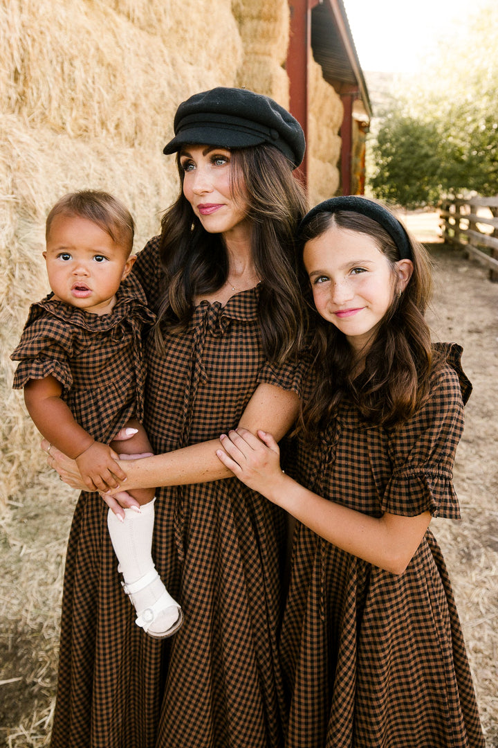 Maple Dress in Brown Gingham - FINAL SALE