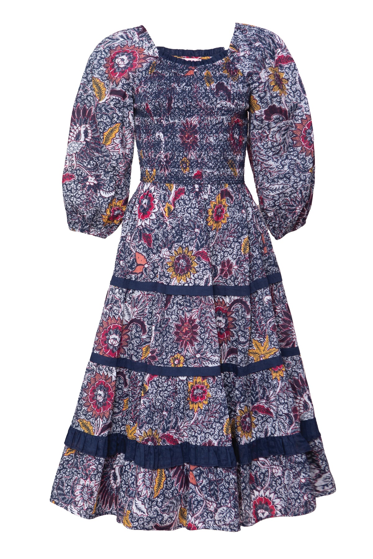 Roselyn Dress in Navy Floral