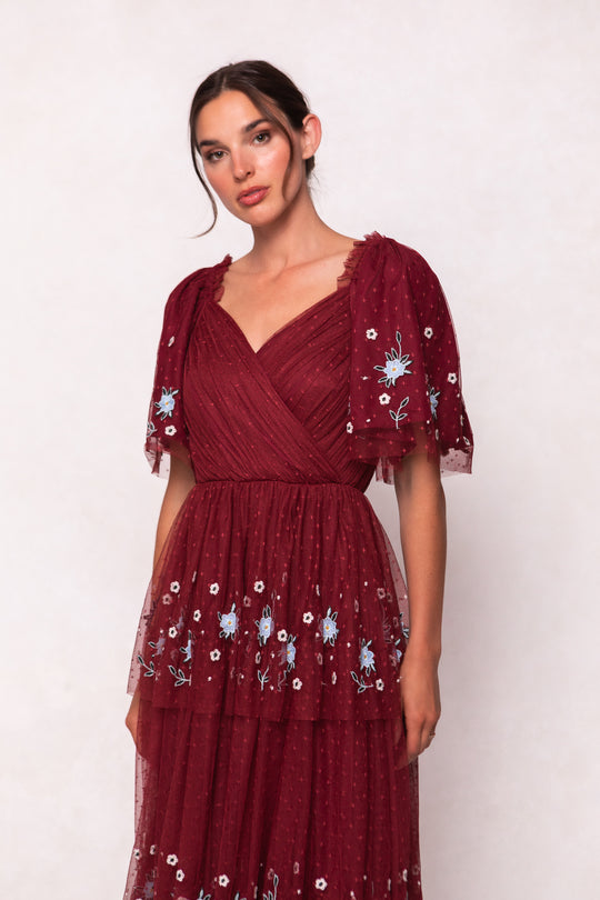 Mabel Dress in Burgundy Mabel Dress in Burgundy