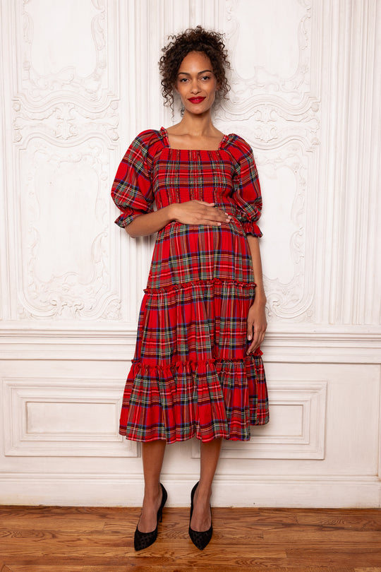 Madeline Dress in Holiday Plaid