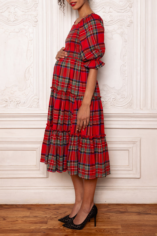 Madeline Dress in Holiday Plaid