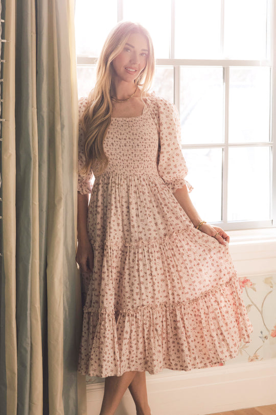 Madeline in Pink Casual Midi Everyday Dress Ivy City Co Madeline in Pink Casual Midi Everyday Dress Ivy City Co