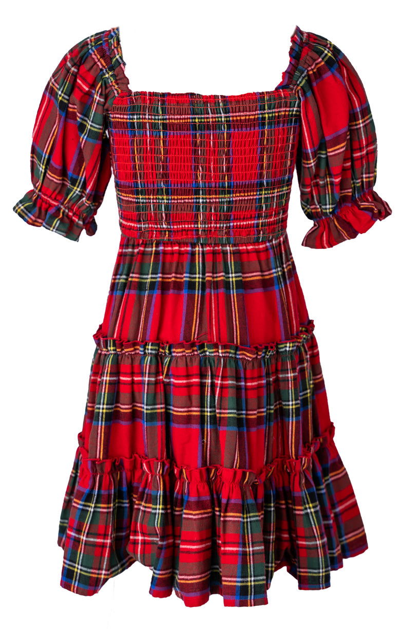 Mini Madeline Dress in Holiday Plaid
