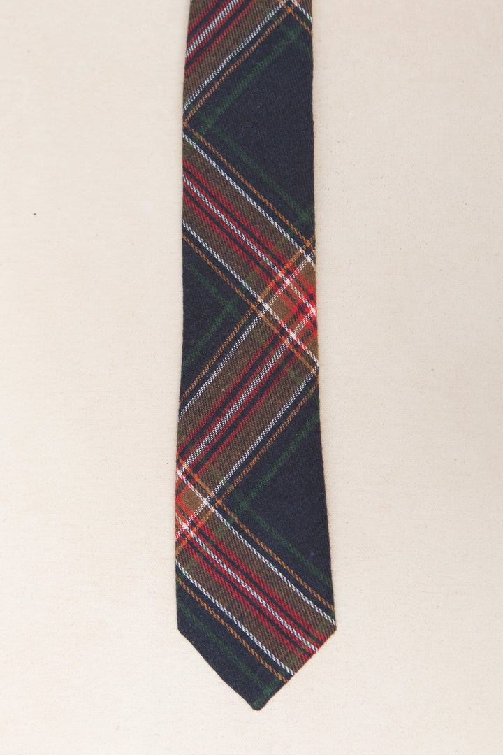 Mens Max Tie in Madeline Navy Plaid