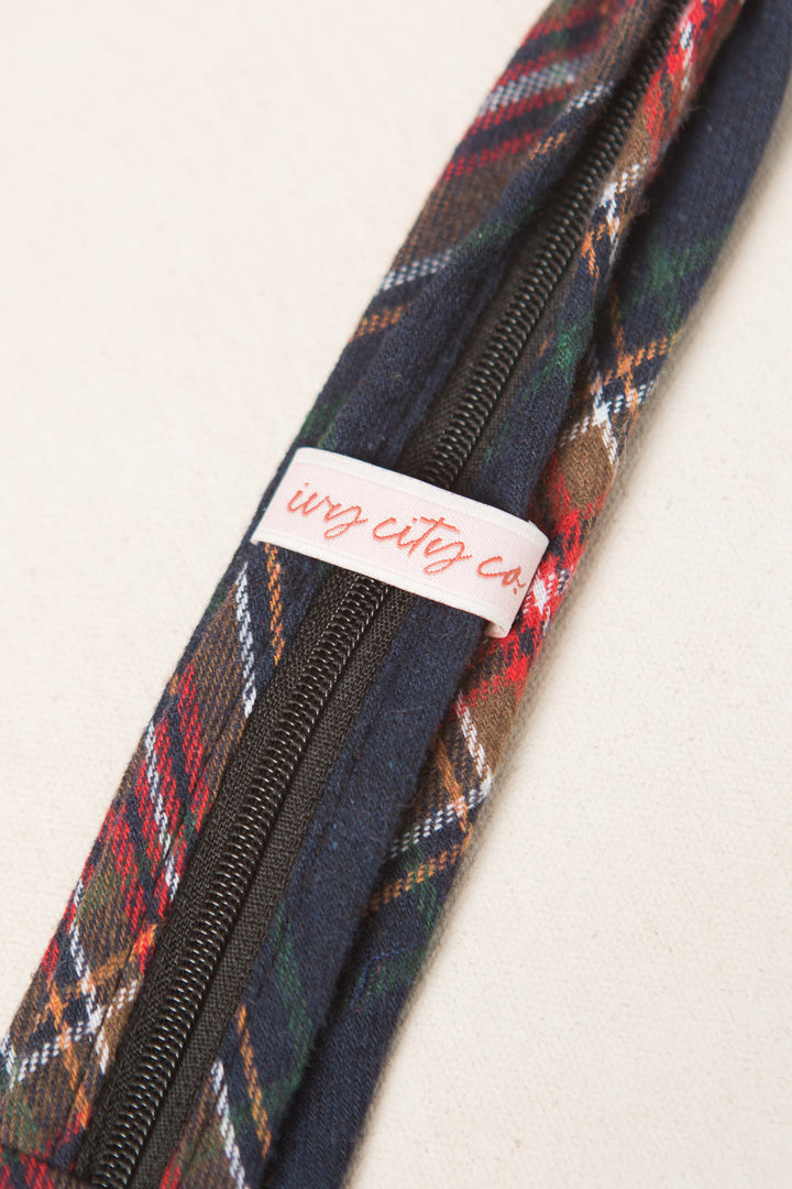 Boys Max Tie in Madeline Navy Plaid - FINAL SALE