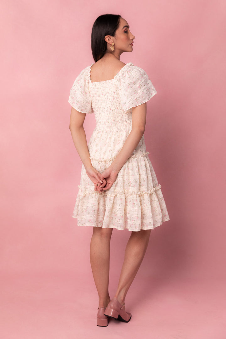 Madison Dress in Eyelet Floral-Adult