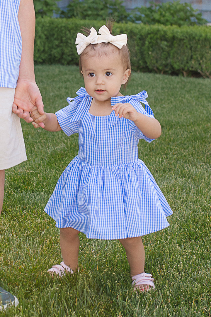 Baby Blakely Dress in Blue Gingham