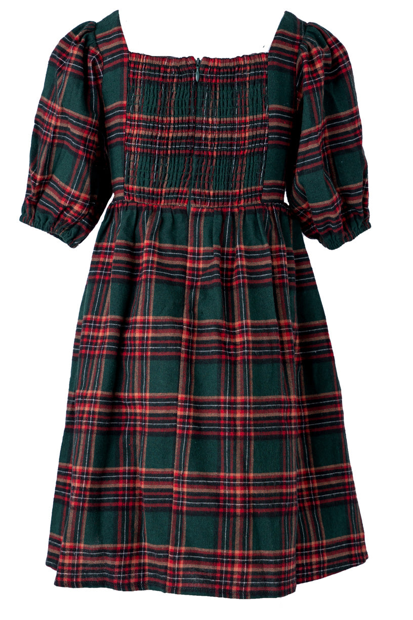 Mini Margo Dress in Green Plaid