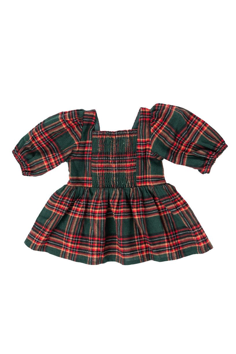 Baby Margo Dress Set in Green Plaid