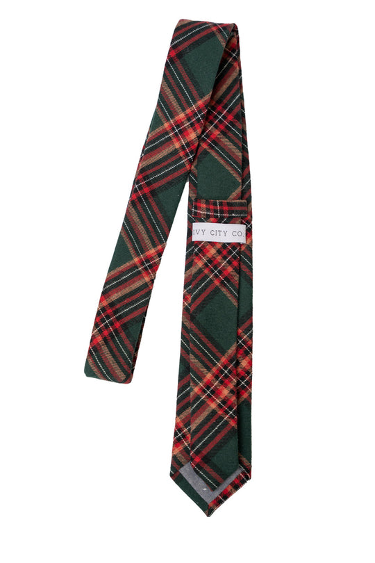 Margo Mens Tie in Green Plaid