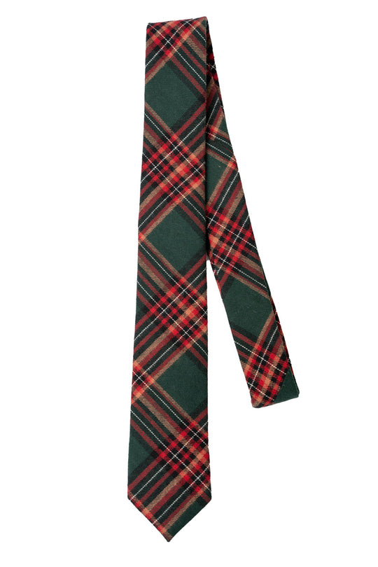 Margo Mens Tie in Green Plaid