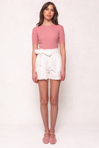 Maria Shorts in White Eyelet