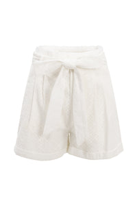 Maria Shorts in White Eyelet